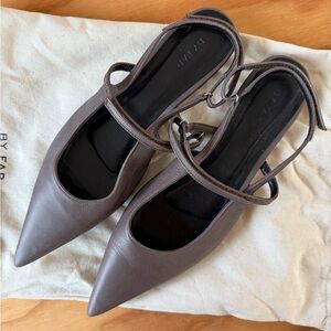 BY FAR 	SSENSE Work Capsule Brown Jess Ballerina Flats